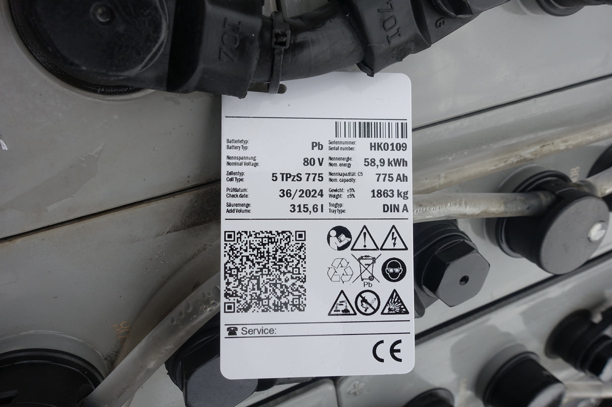 Staplerbatterie 80V 5PzS775