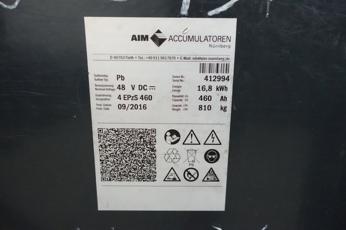 Staplerbatterie 48V 4PzS460