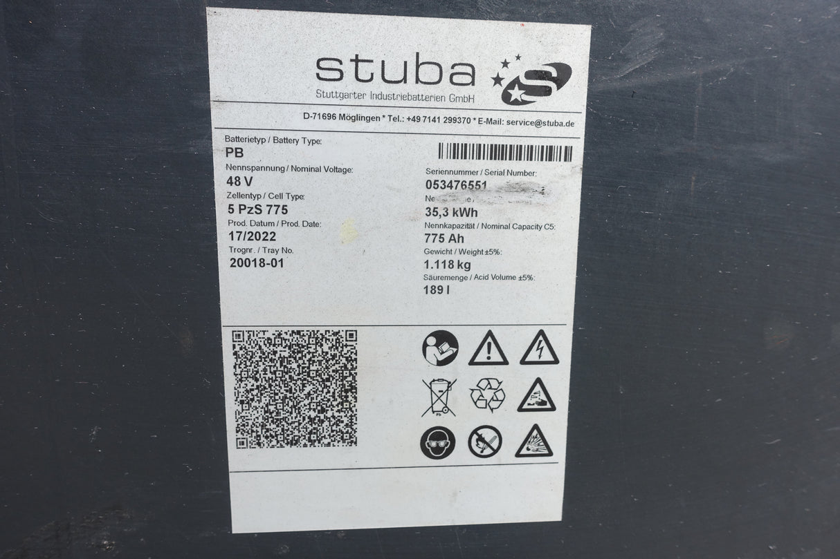 Staplerbatterie 48V 5PzS775