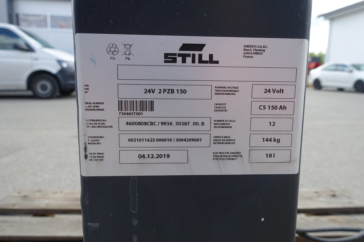 Staplerbatterie 24V 2PzB150