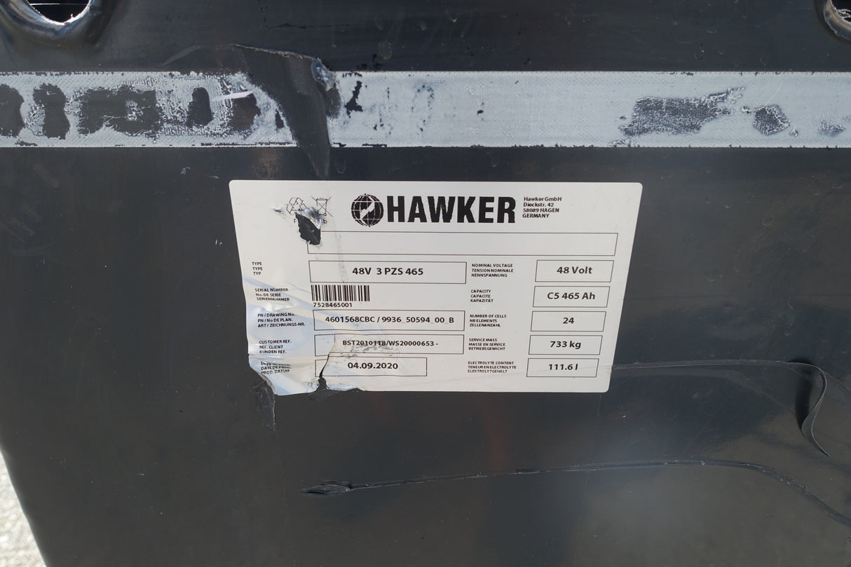 Staplerbatterie 48V 3PzS465