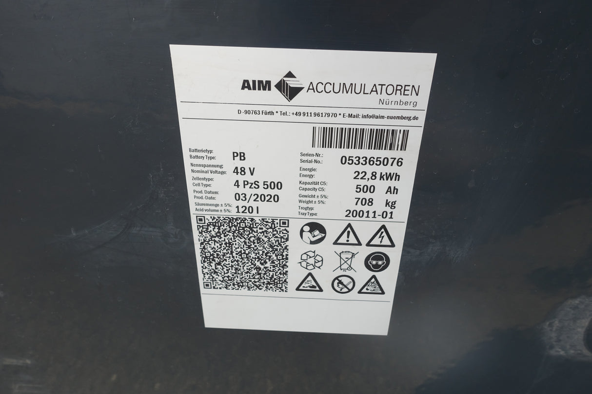 Staplerbatterie 48V 4PzS500