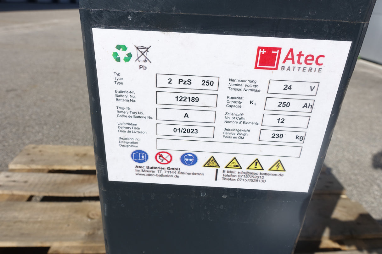 Forklift battery 24V 2PzS250