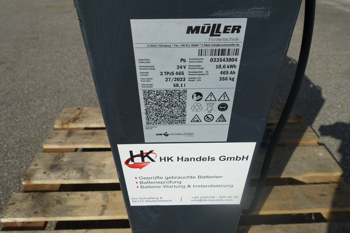 Staplerbatterie 24V 3PzS465