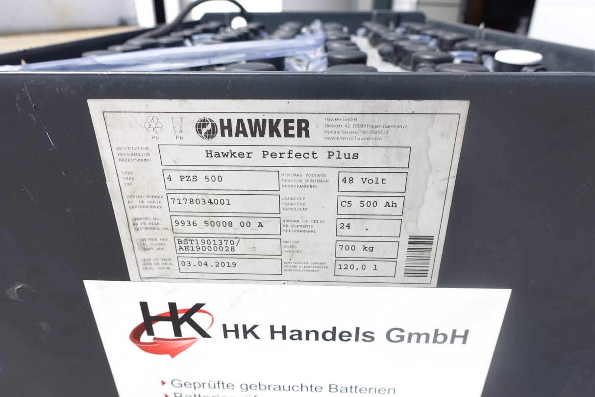 Staplerbatterie 48V 4PzS500