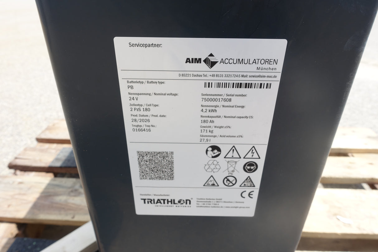 Staplerbatterie 24V 2PzS180