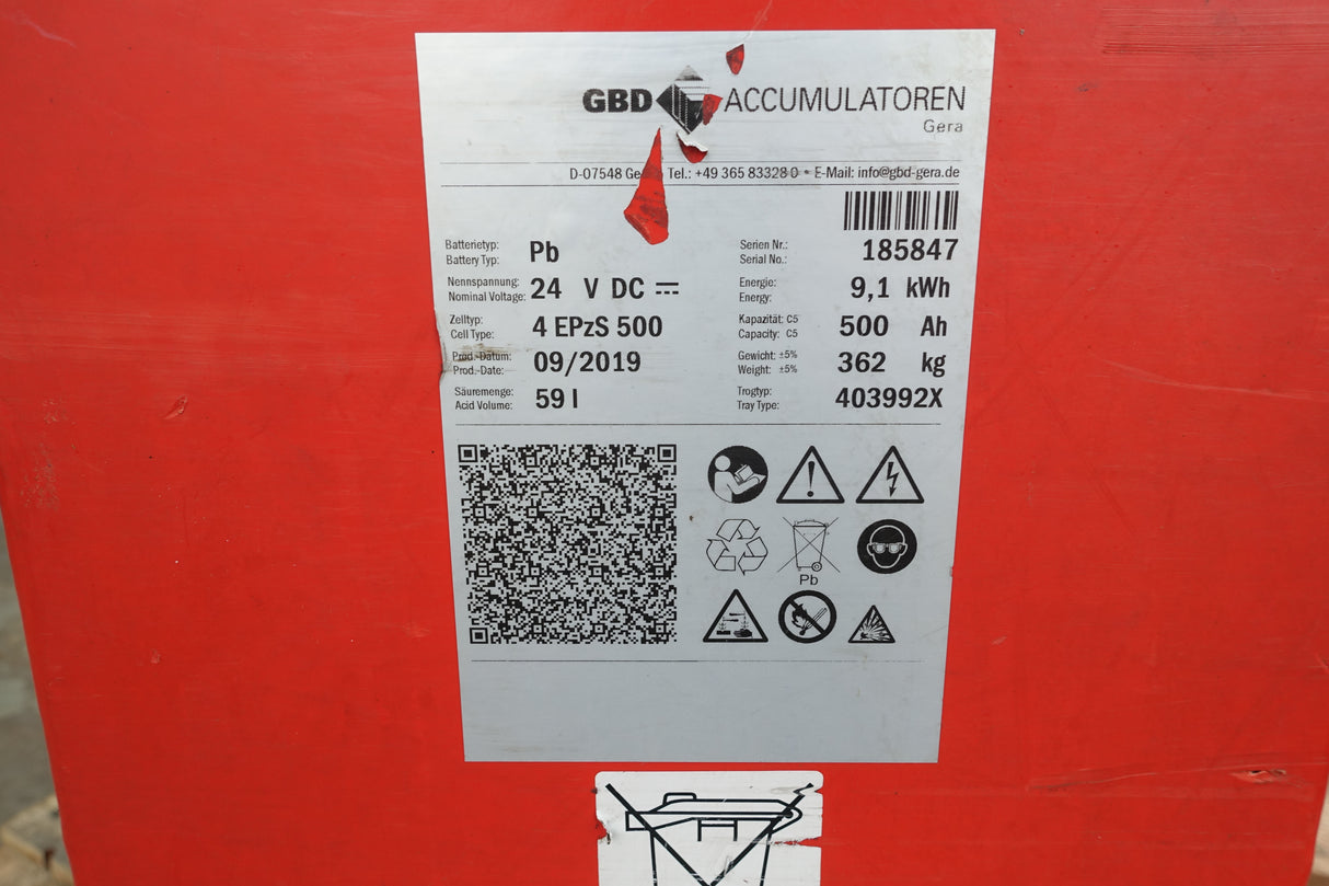 GBD Staplerbatterie 24V 4PzS500