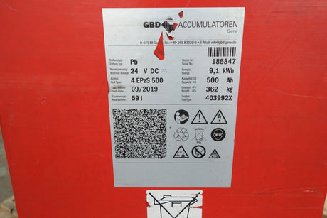 GBD Staplerbatterie 24V 4PzS500