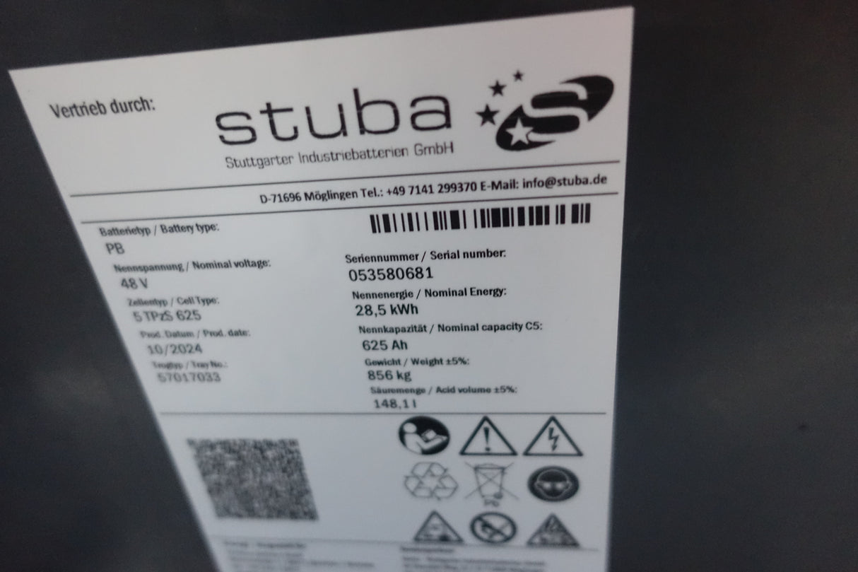 Staplerbatterie 48V 5PzS625