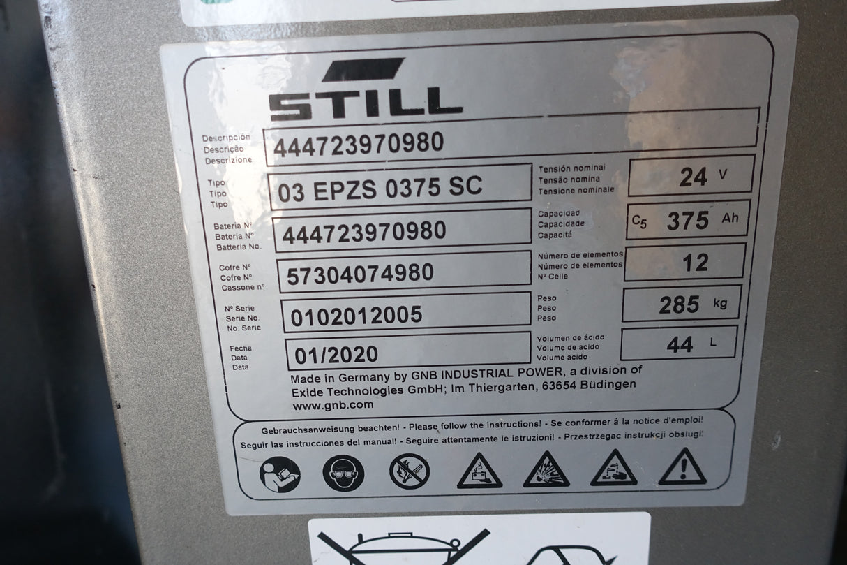 STILL Staplerbatterie 24V 3PzS375