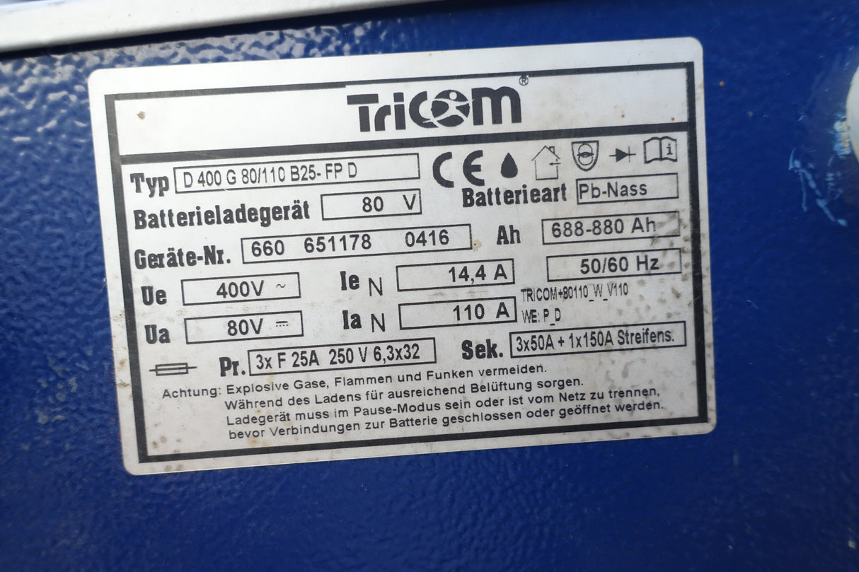 80V 110A HF Charger Tricom Futur