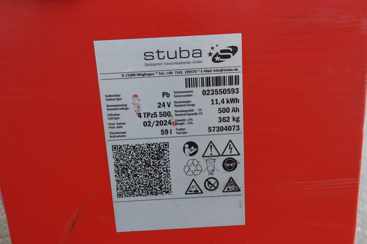 Stuba Staplerbatterie 24V 4PzS500