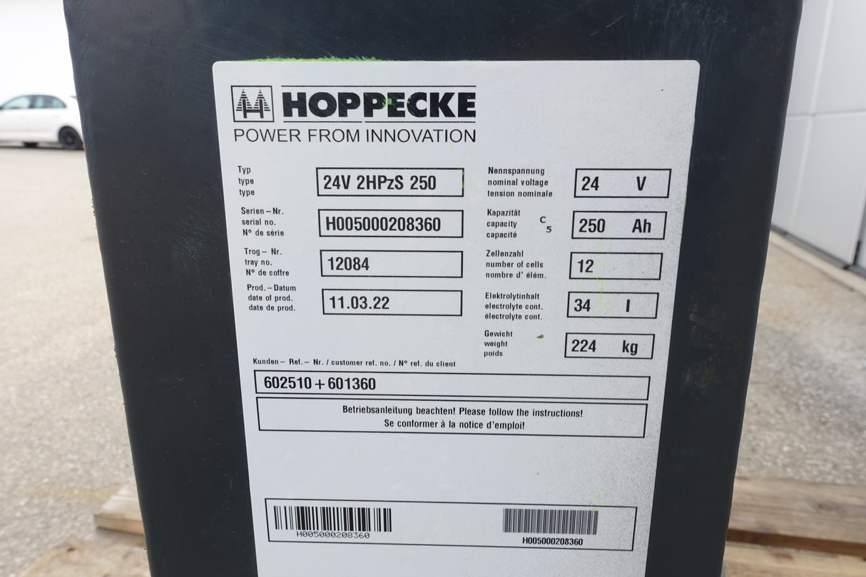 Staplerbatterie 24V 2PzS250