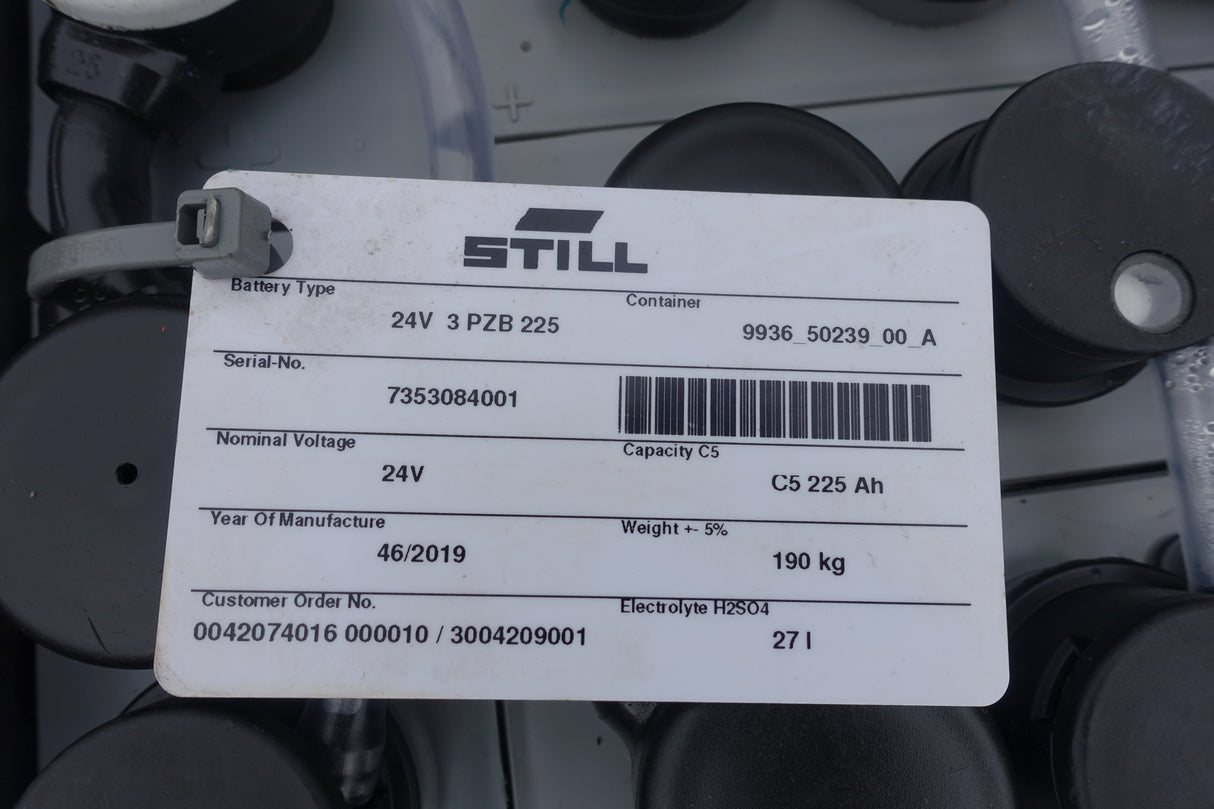 Staplerbatterie 24V 3PzB225