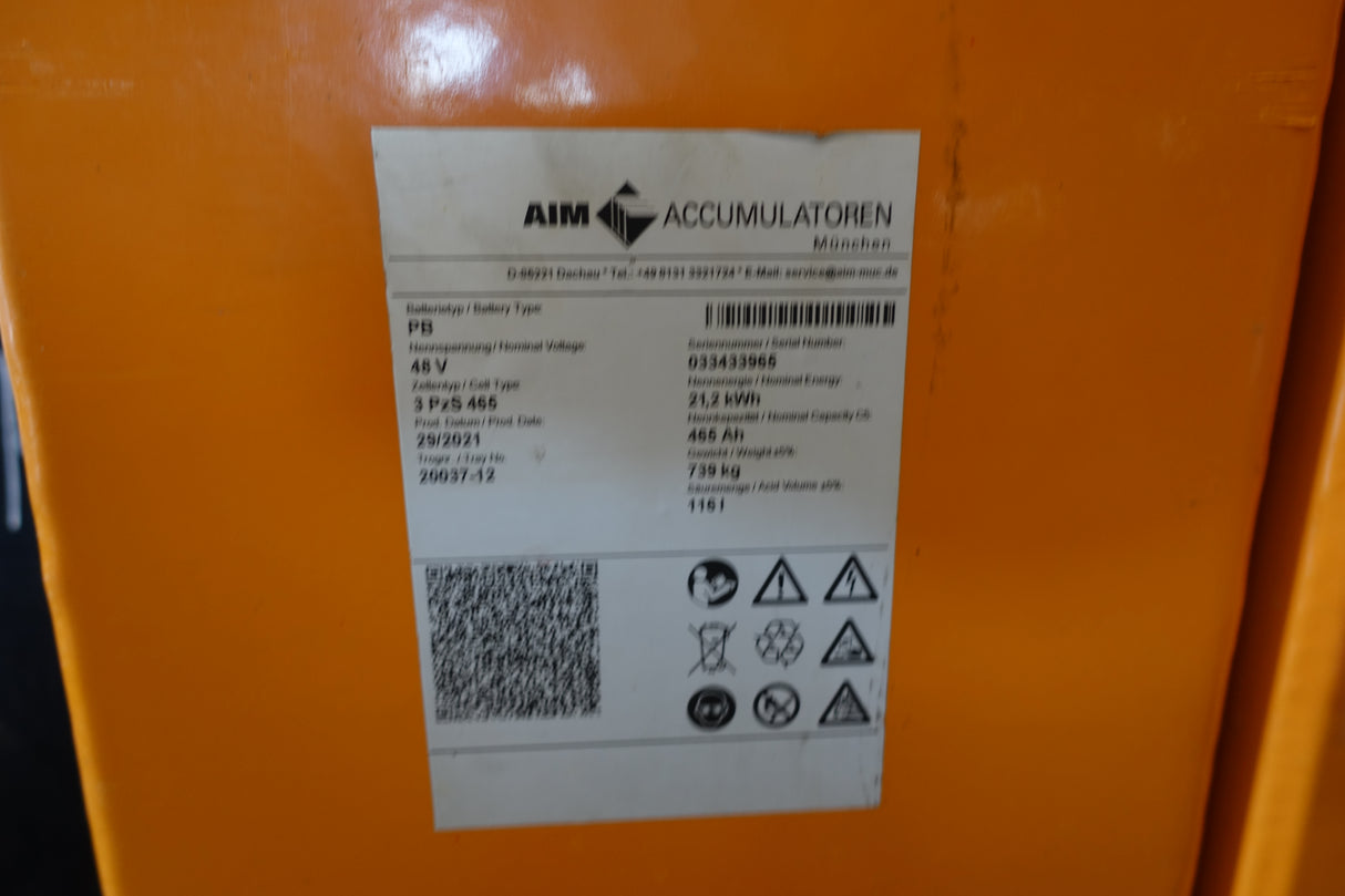 Staplerbatterie 48V 3PzS465