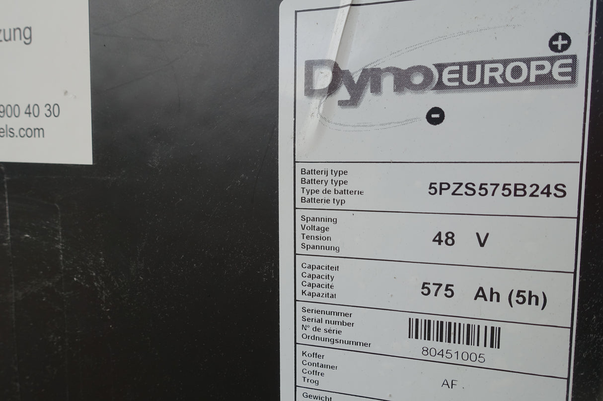 Forklift battery 48V 5PzS575