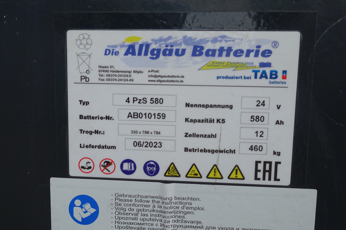 Staplerbatterie 24V 4PzS580