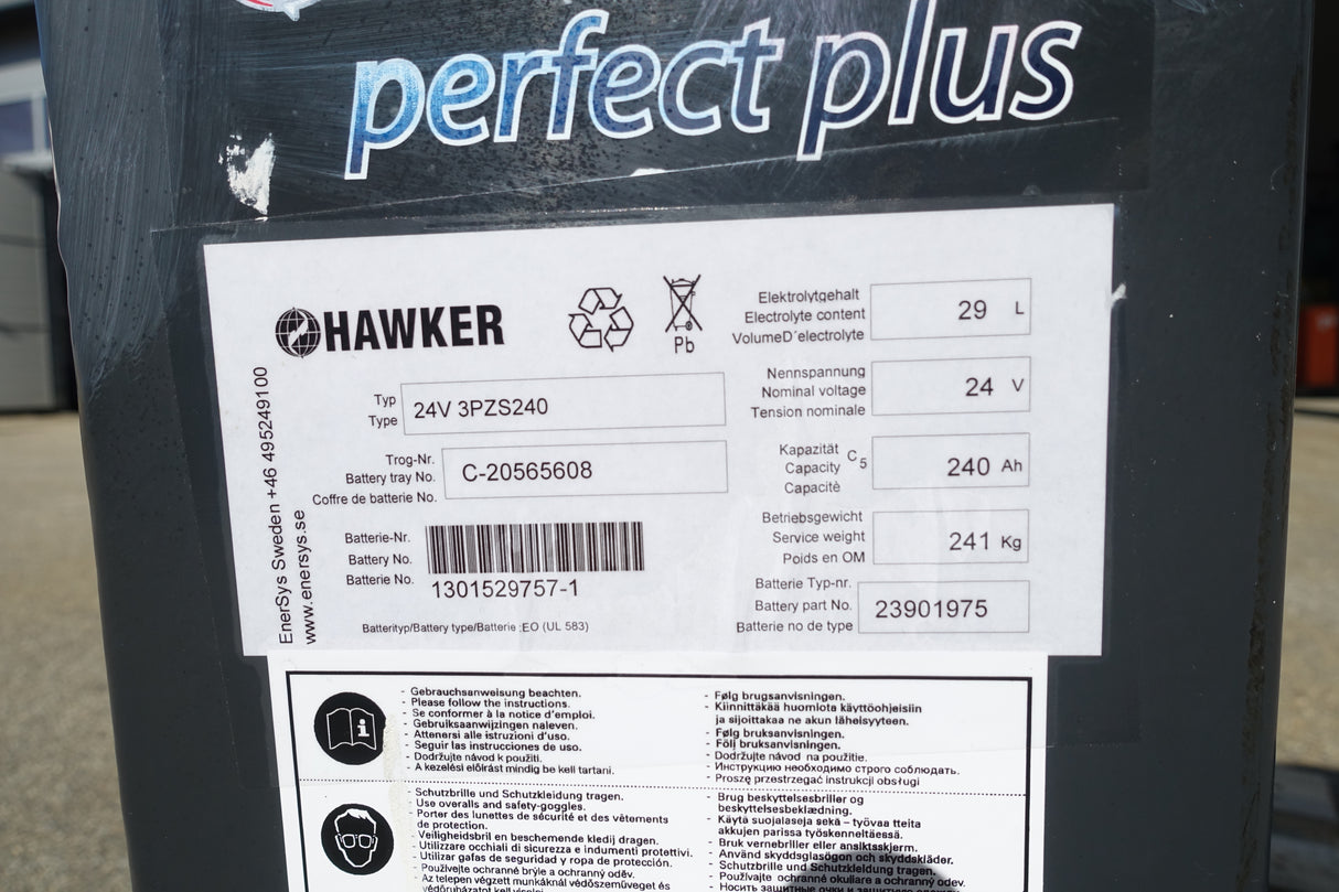 Forklift battery 24V 3PzS240