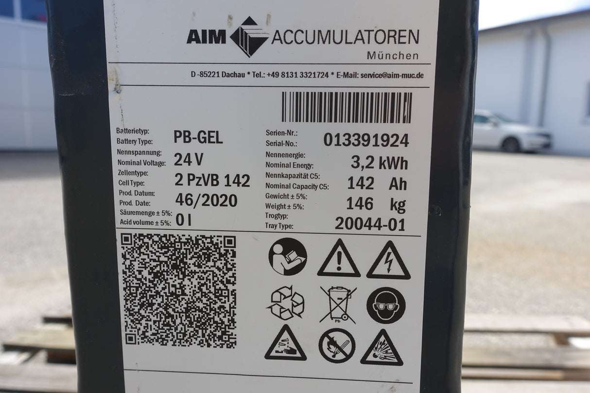 Forklift battery 24V 2PzVB142 GEL