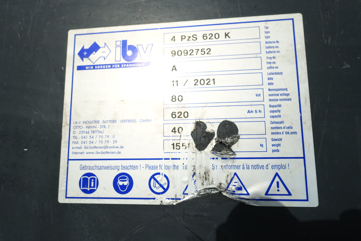 Forklift battery 80V 4PzS620