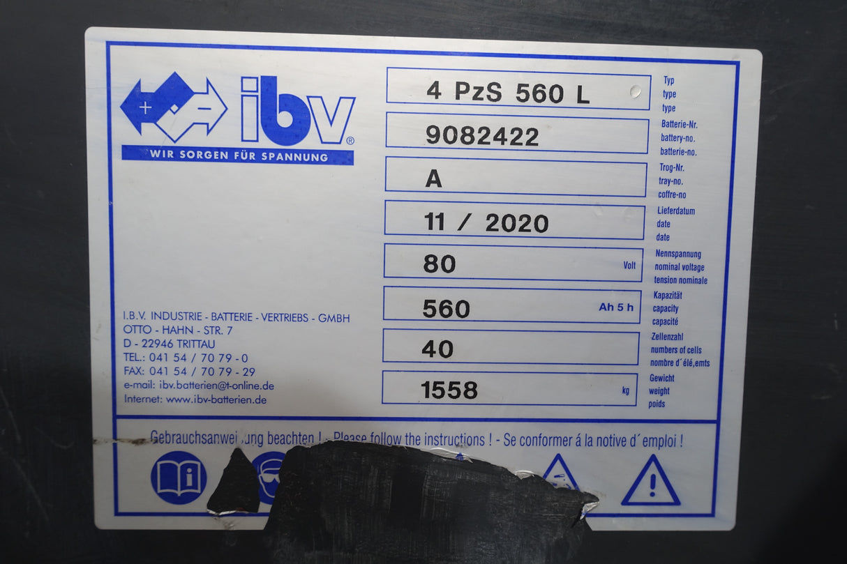 Staplerbatterie 80V 4PzS560