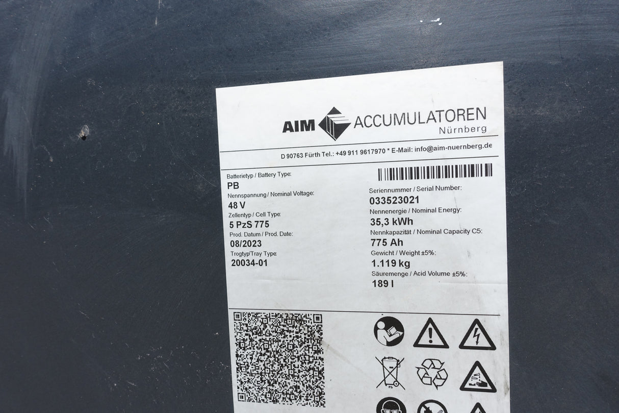 Forklift battery 48V 5PzS775