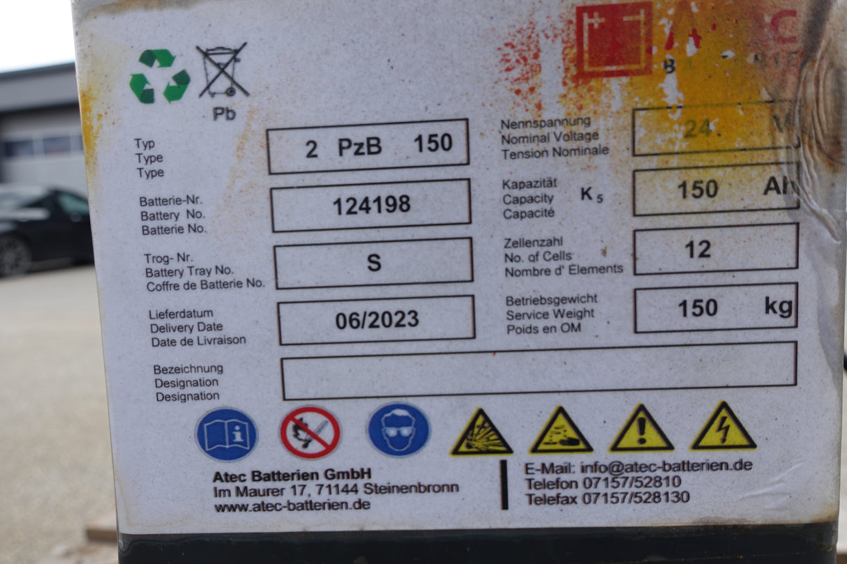 Staplerbatterie 24V 2PzB150