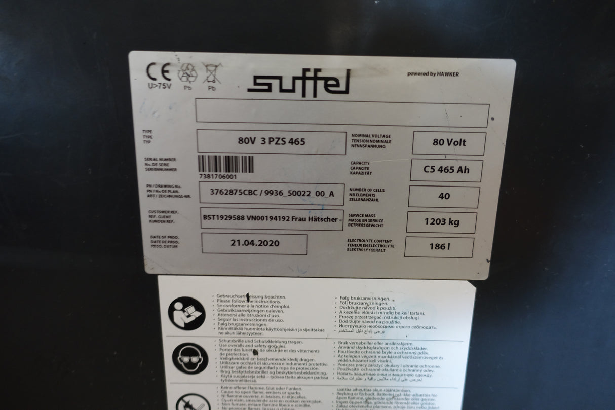 Staplerbatterie 80V 3PzS465
