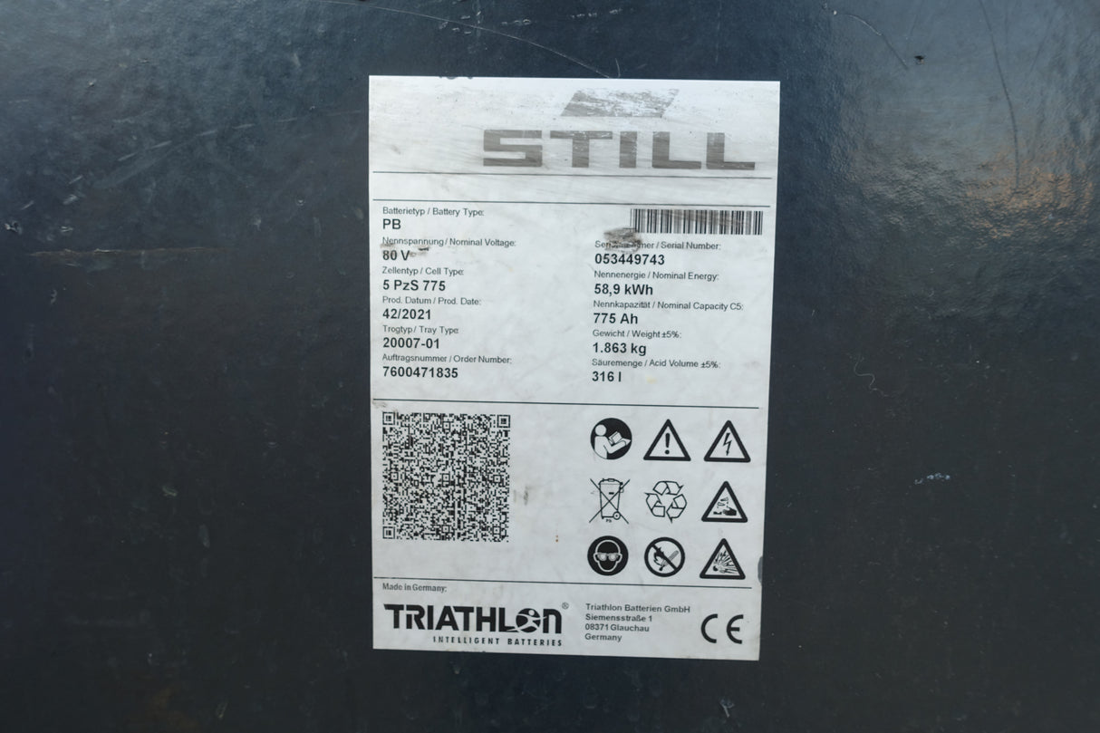 Staplerbatterie 80V 5PzS775