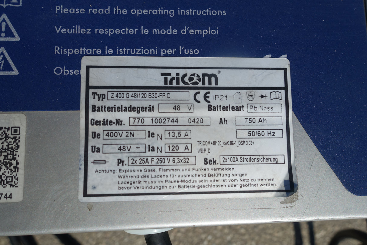48V 120A Tricom HF Ladegerät