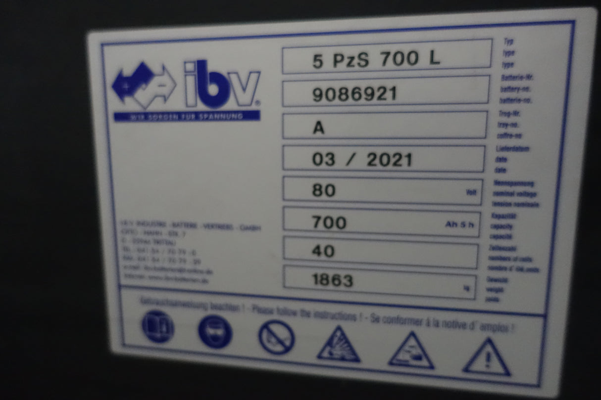 Staplerbatterie 80V 5PzS700