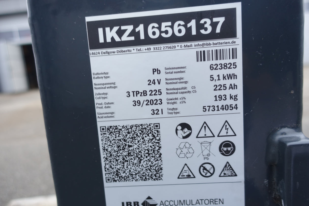 Staplerbatterie 24V 3PzB225