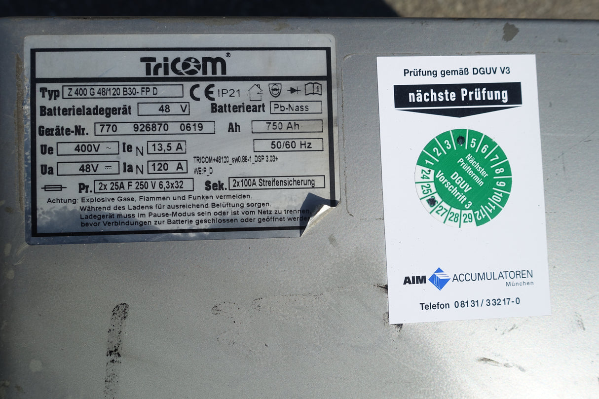 48V 120A Tricom HF Ladegerät