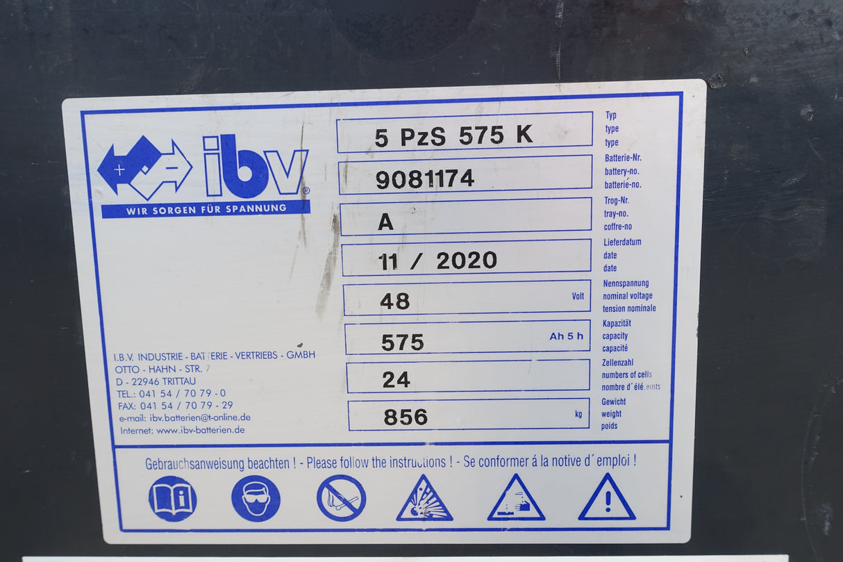 Forklift battery 48V 5PzS575