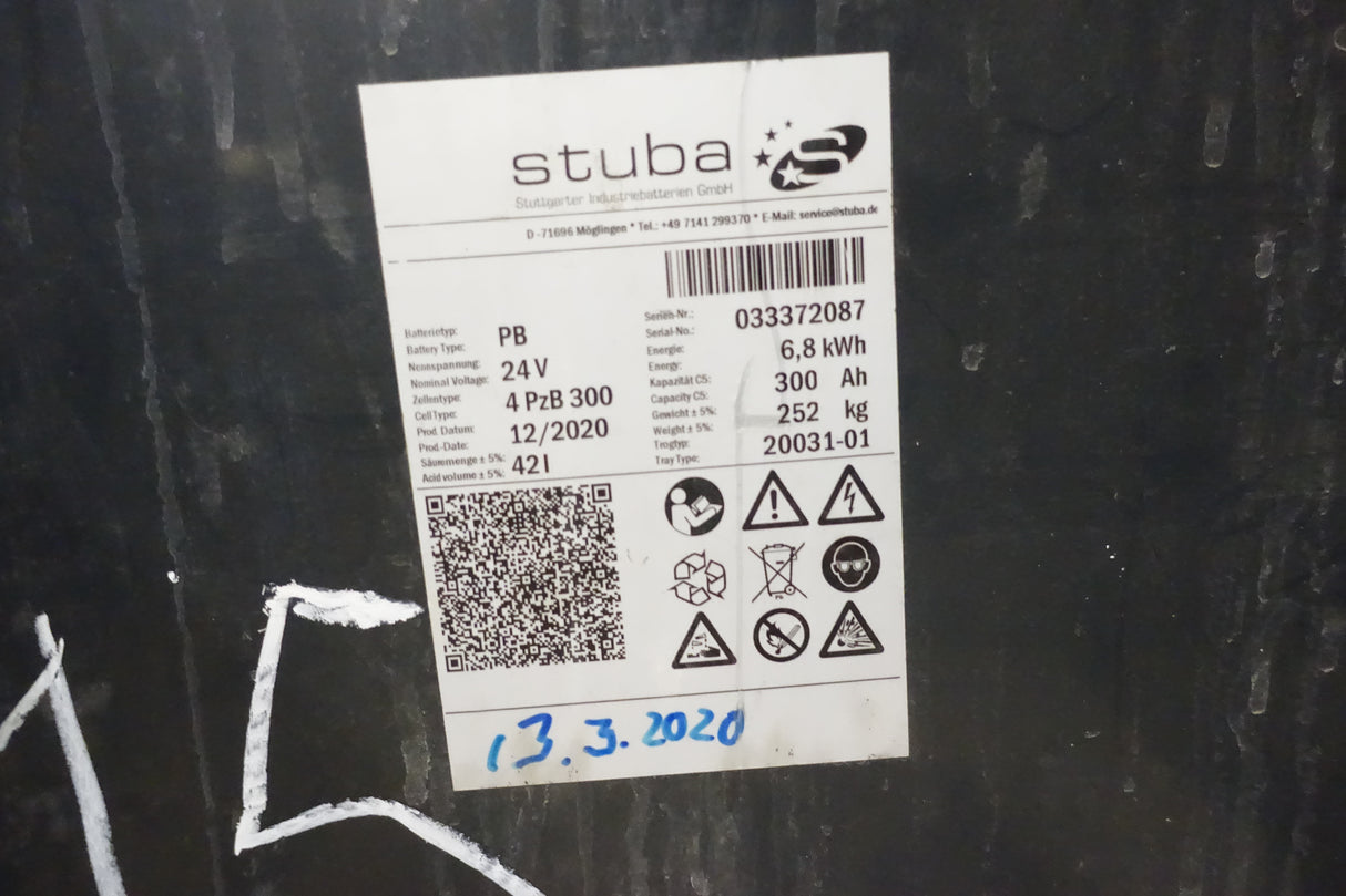 Staplerbatterie 24V 4PzB300 - SONDERTROG