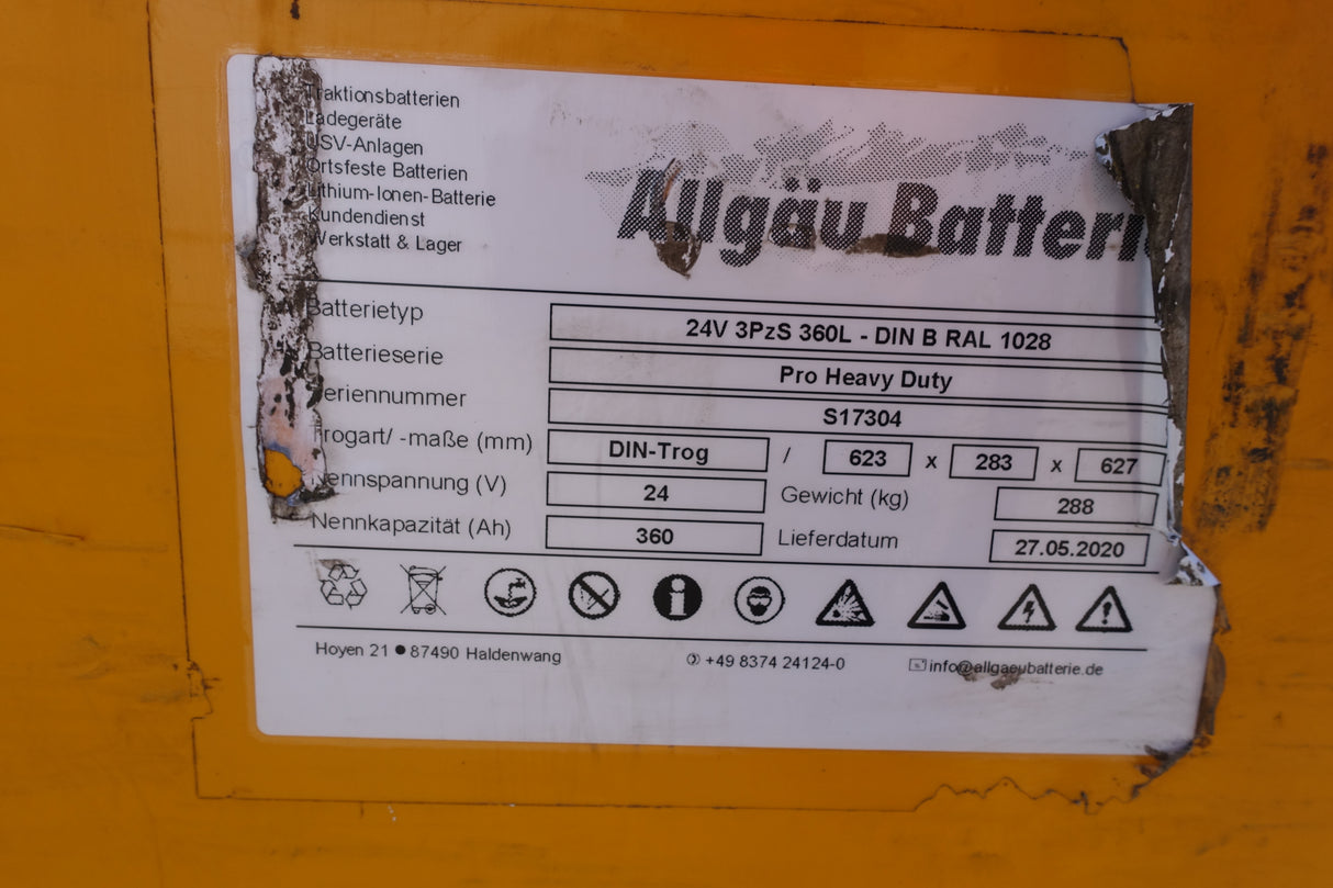 Staplerbatterie 24V 3PzS360