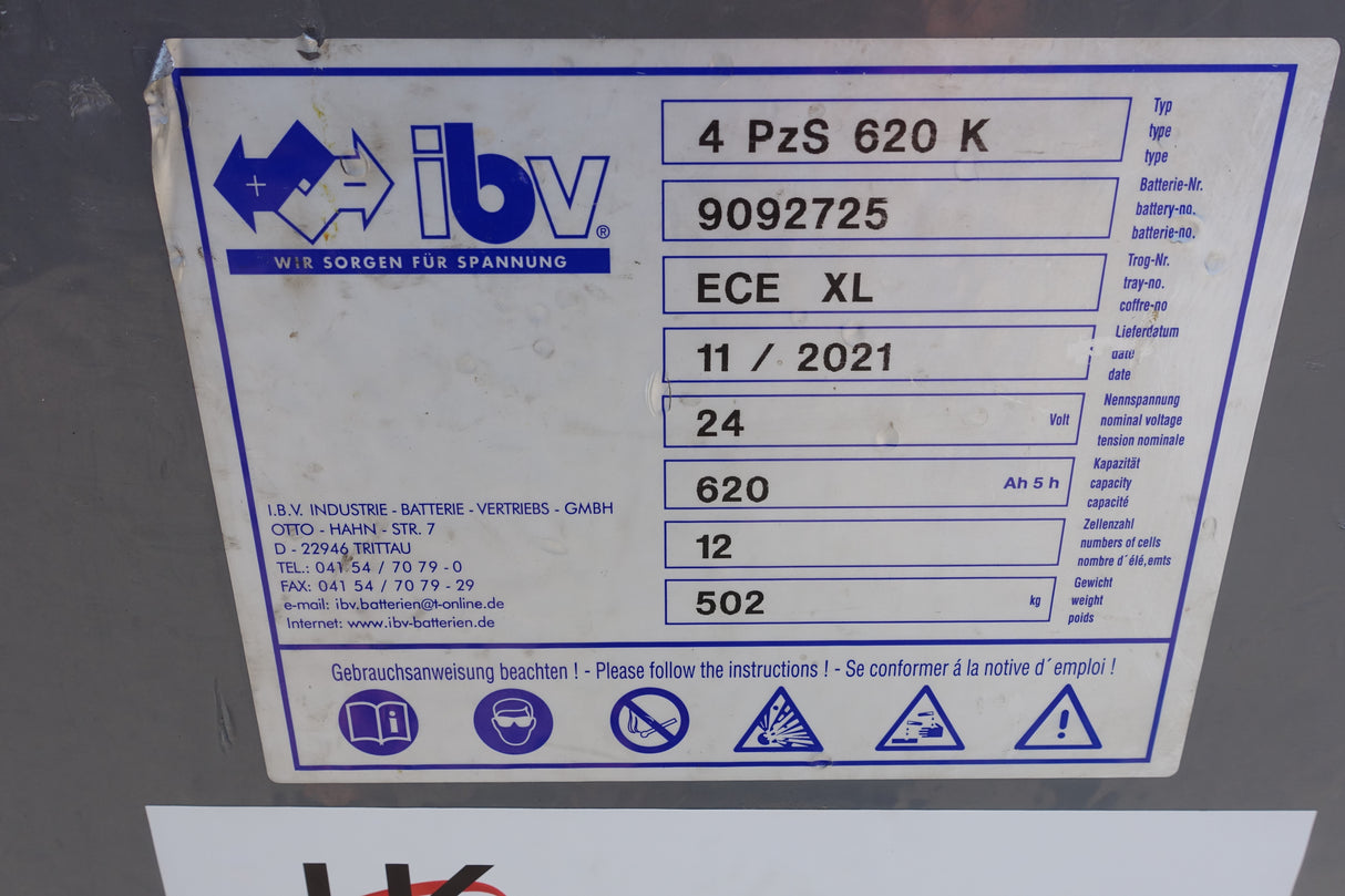 Forklift battery 24V 4PzS620