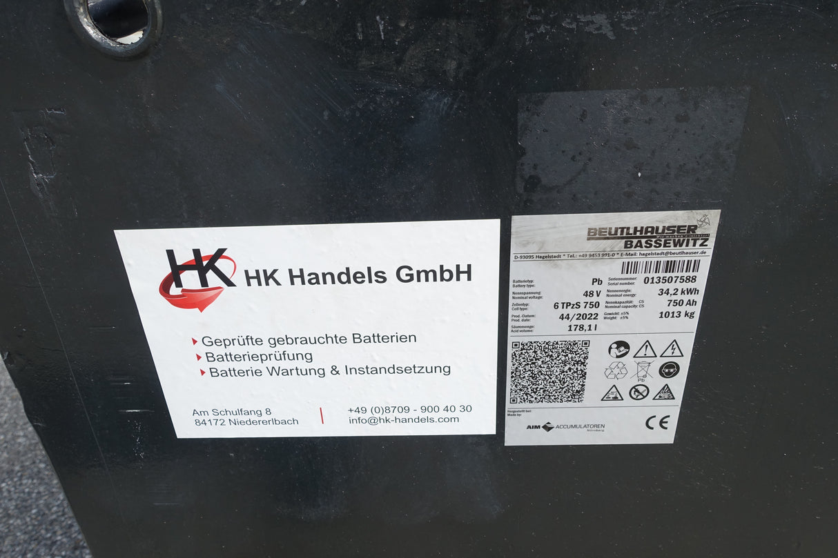 Forklift battery 48V 6PzS750