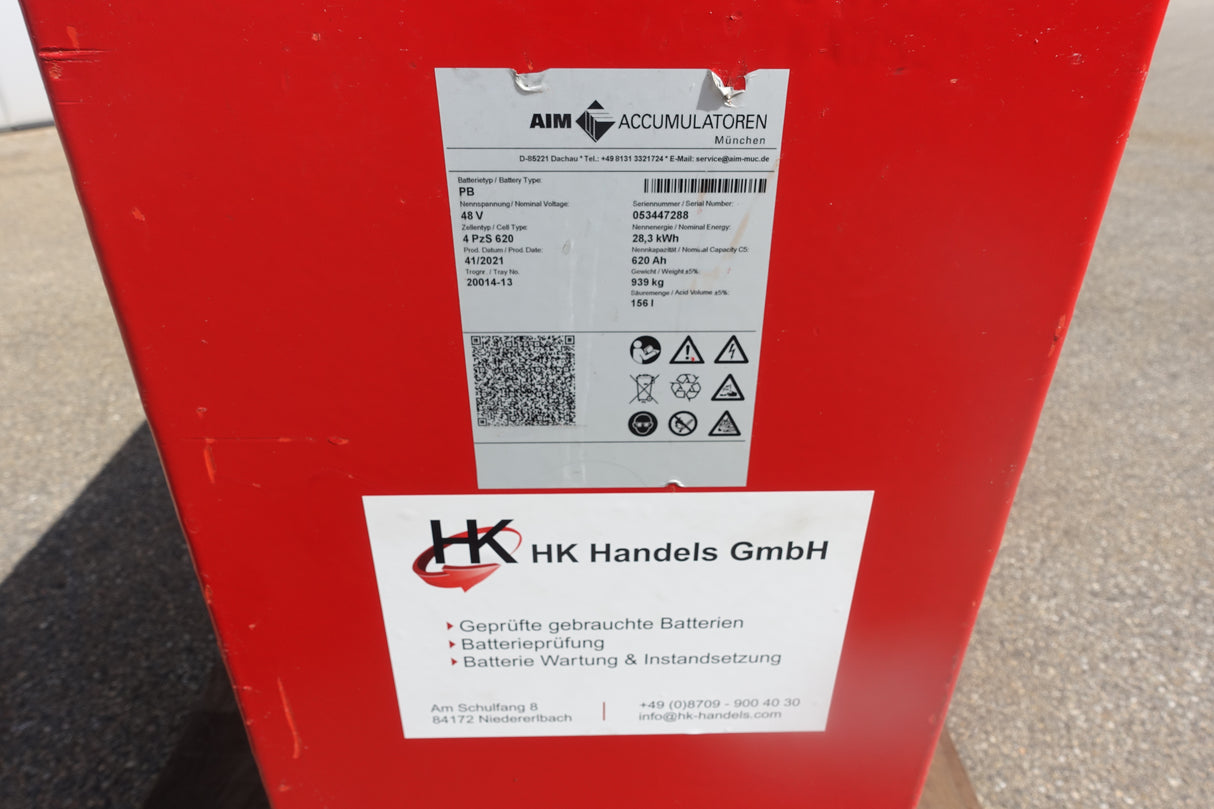 Forklift battery 48V 4PzS620