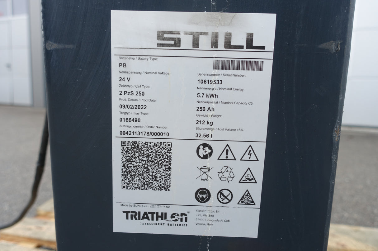 Forklift battery 24V 2PzS250