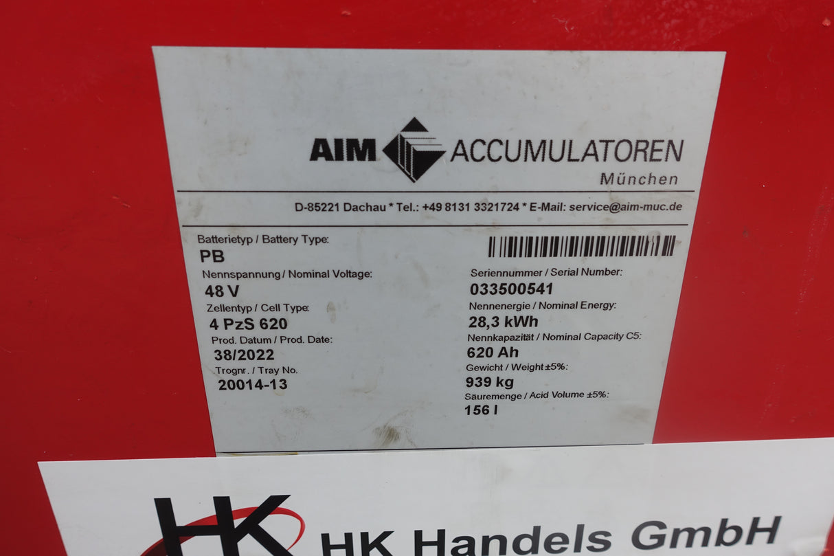 Staplerbatterie 48V 4PzS620