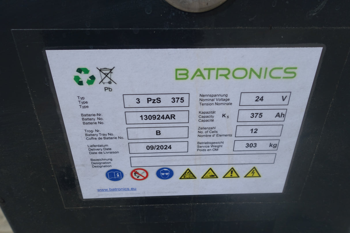 Staplerbatterie 24V 3PzS375
