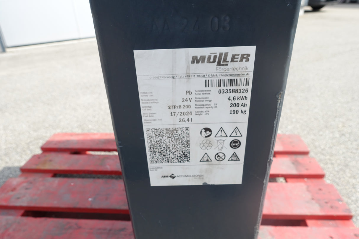 Staplerbatterie 24V 2PzB200 L-TROG