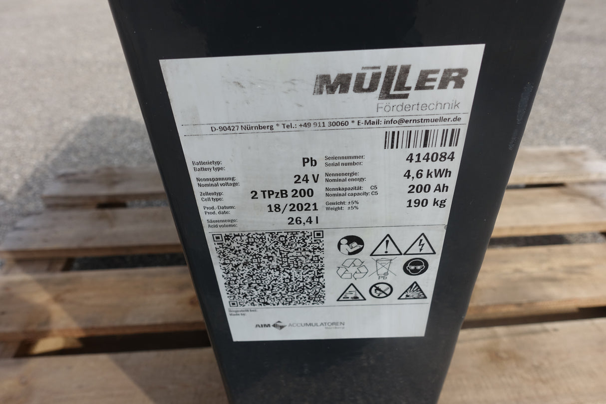 Staplerbatterie 24V 2PzB200