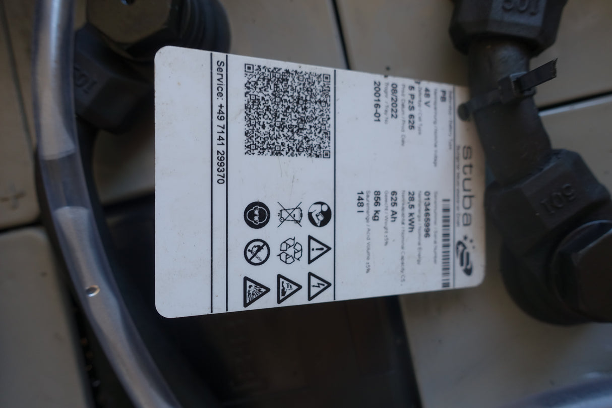 Forklift battery 48V 5PzS625