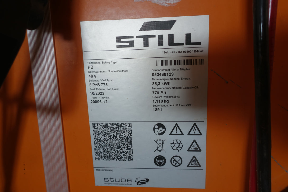 Staplerbatterie 48V 5PzS775