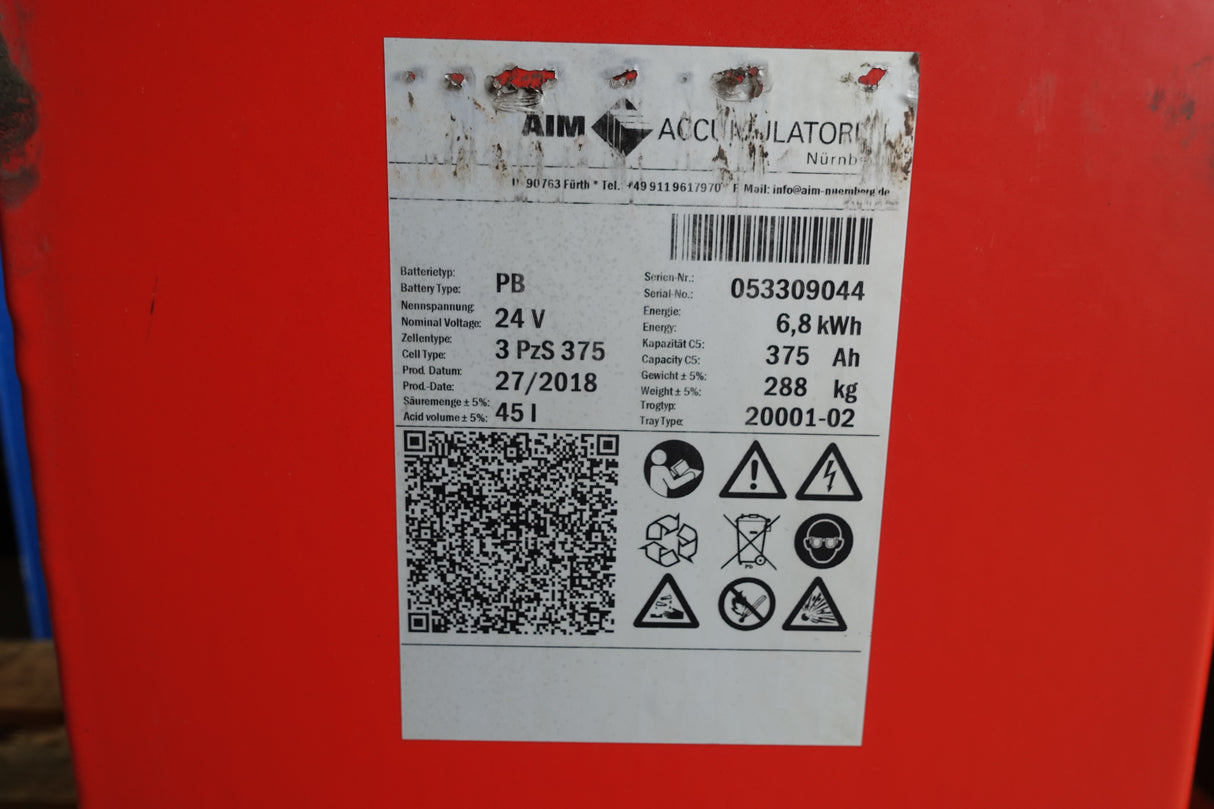 Staplerbatterie 24V 3PzS375