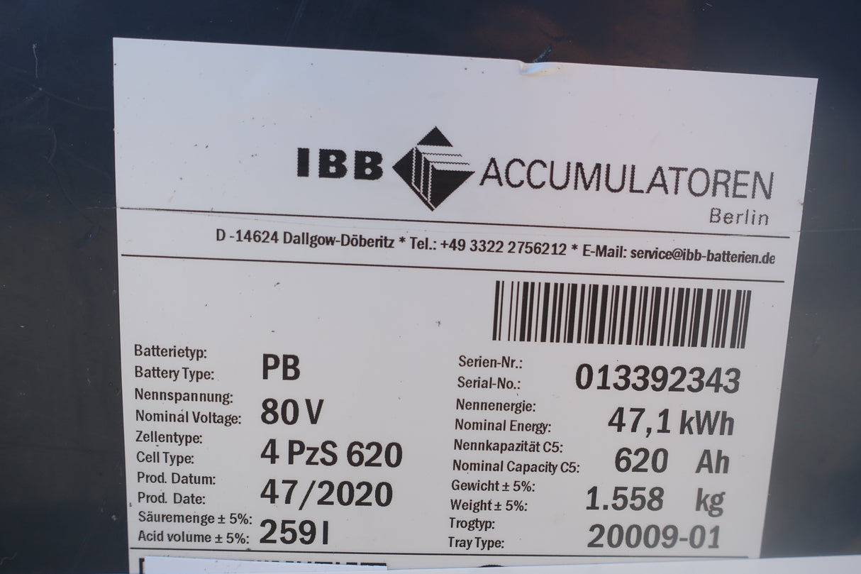 Forklift Battery 80V 4PzS620