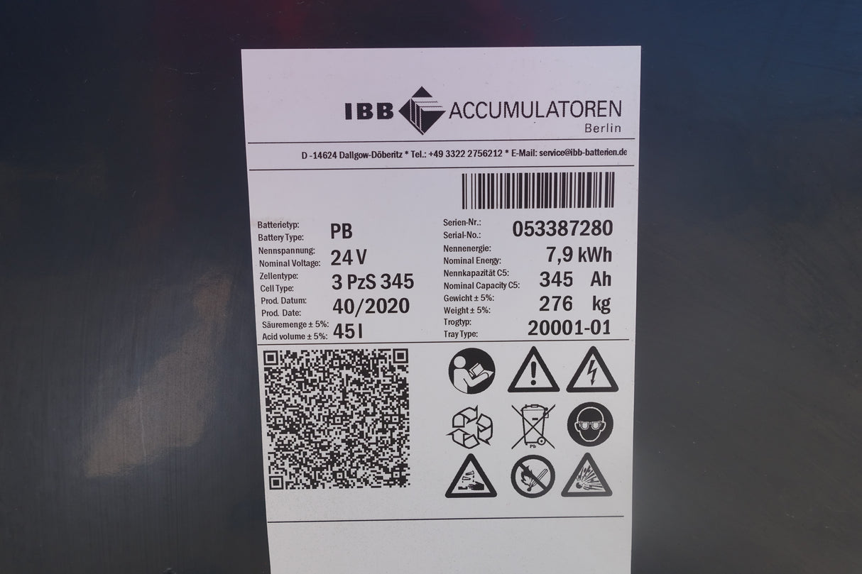 Staplerbatterie 24V 3PzS345