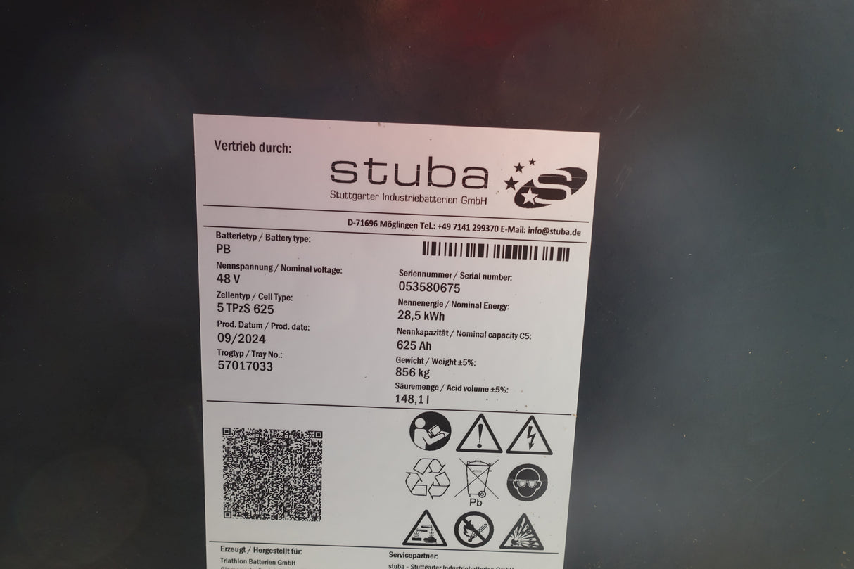 Forklift Battery 48V 5PzS625